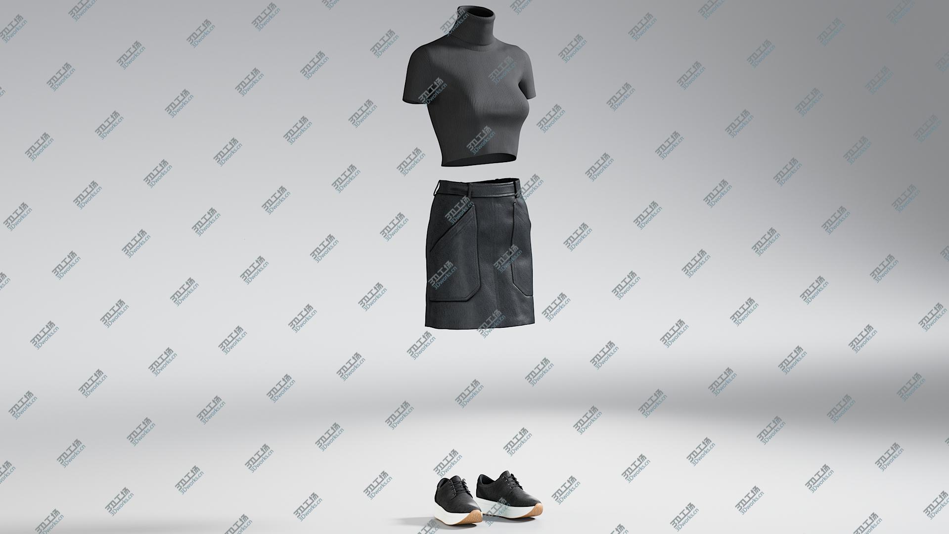 images/goods_img/20210319/3D Women's Skirt with TShirt and Sneakers 1/5.jpg